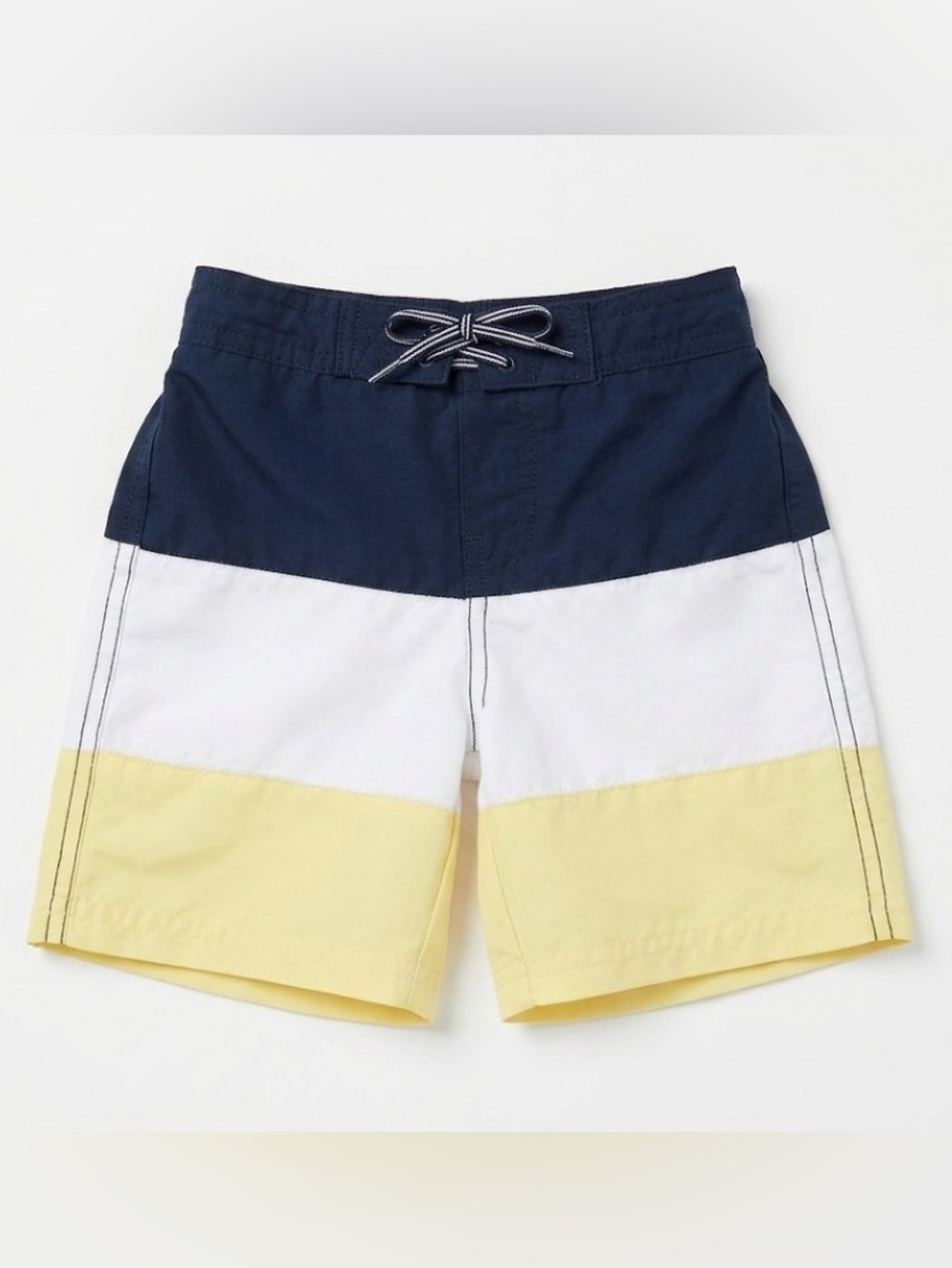 Janie & Jack | yellow white navy swim trunks | 3T